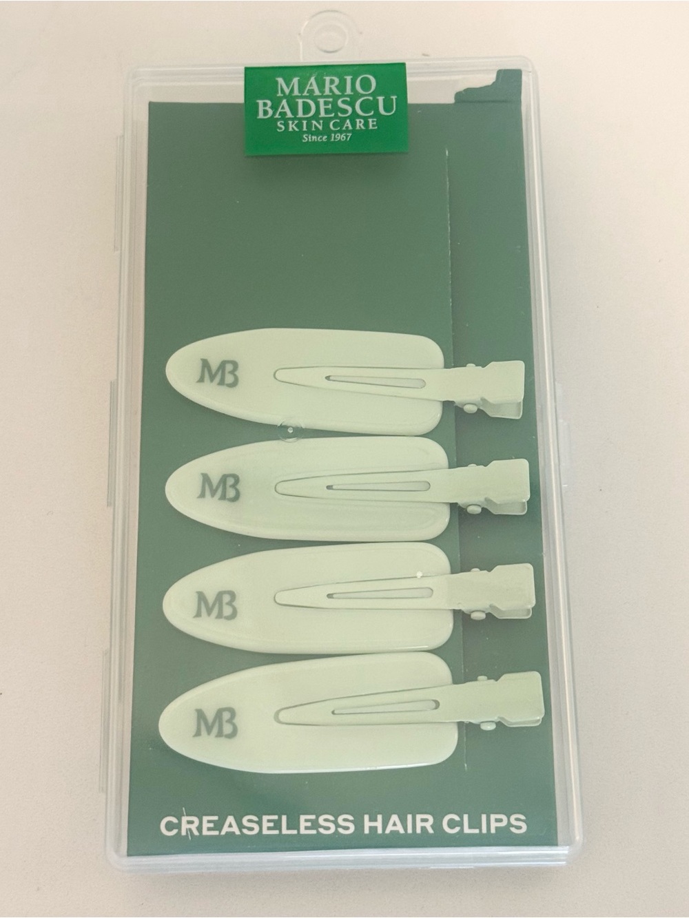 MÁRIO BADESCU SKIN CARE mint green NEW creaseless hair clips